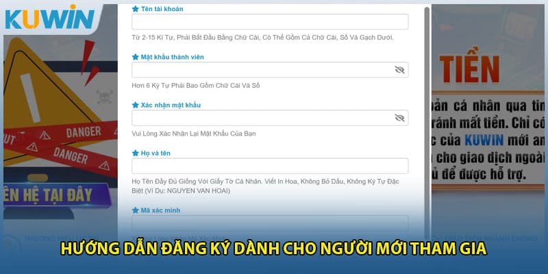 Hướng dẫn đăng ký dành cho người mới tham gia
